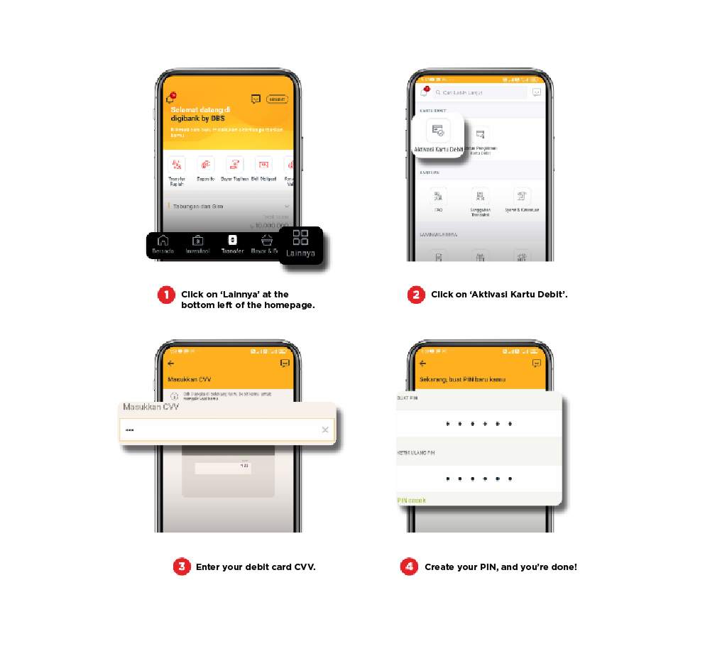 Activate digibank Debit Card