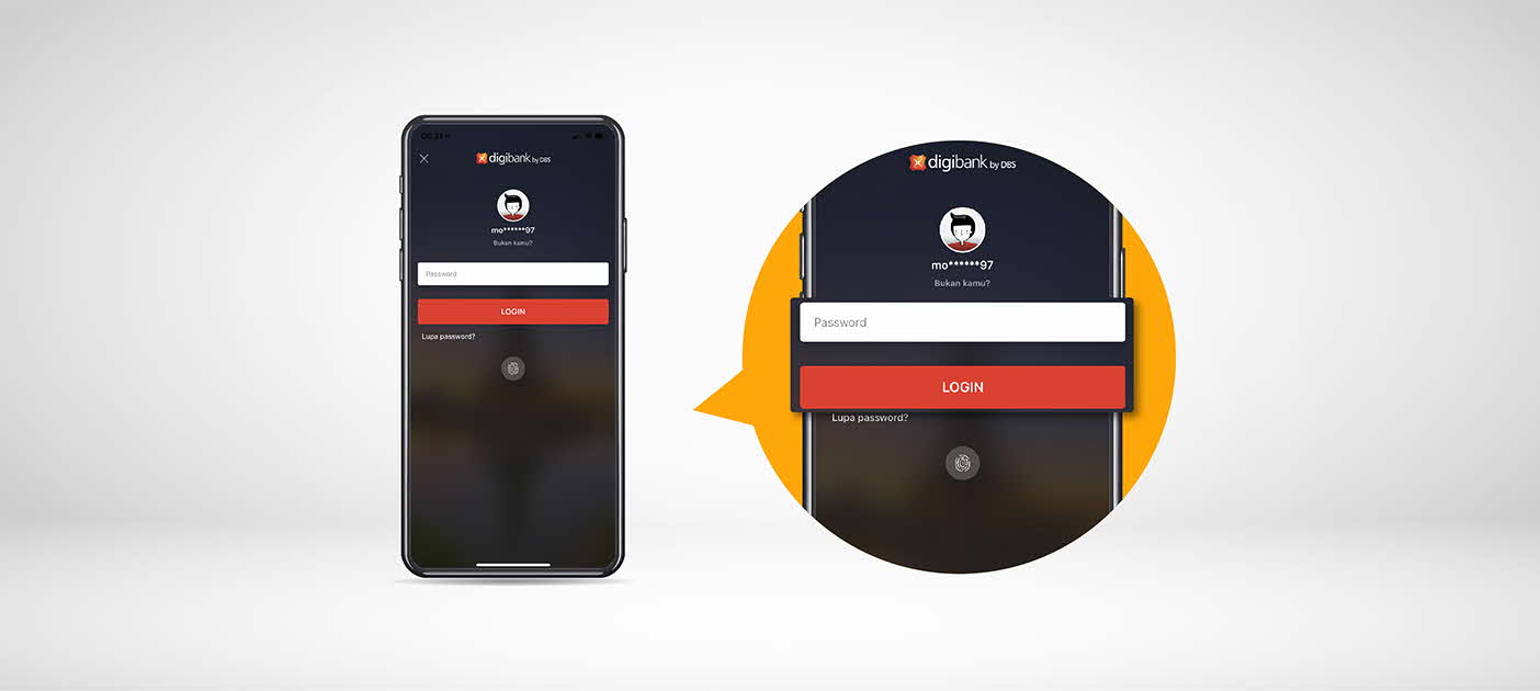 Buka Aplikasi digibank by DBS dan log in ke akun-mu