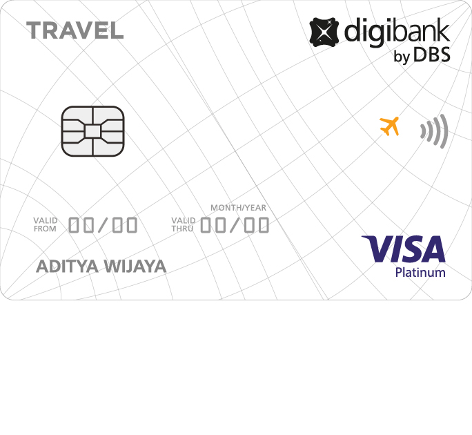 Kartu Kredit digibank Visa Travel Platinum – Nikmati perjalanan internasional yang lebih nyaman dengan akses lounge bandara, asuransi perjalanan, dan berbagai keuntungan eksklusif.