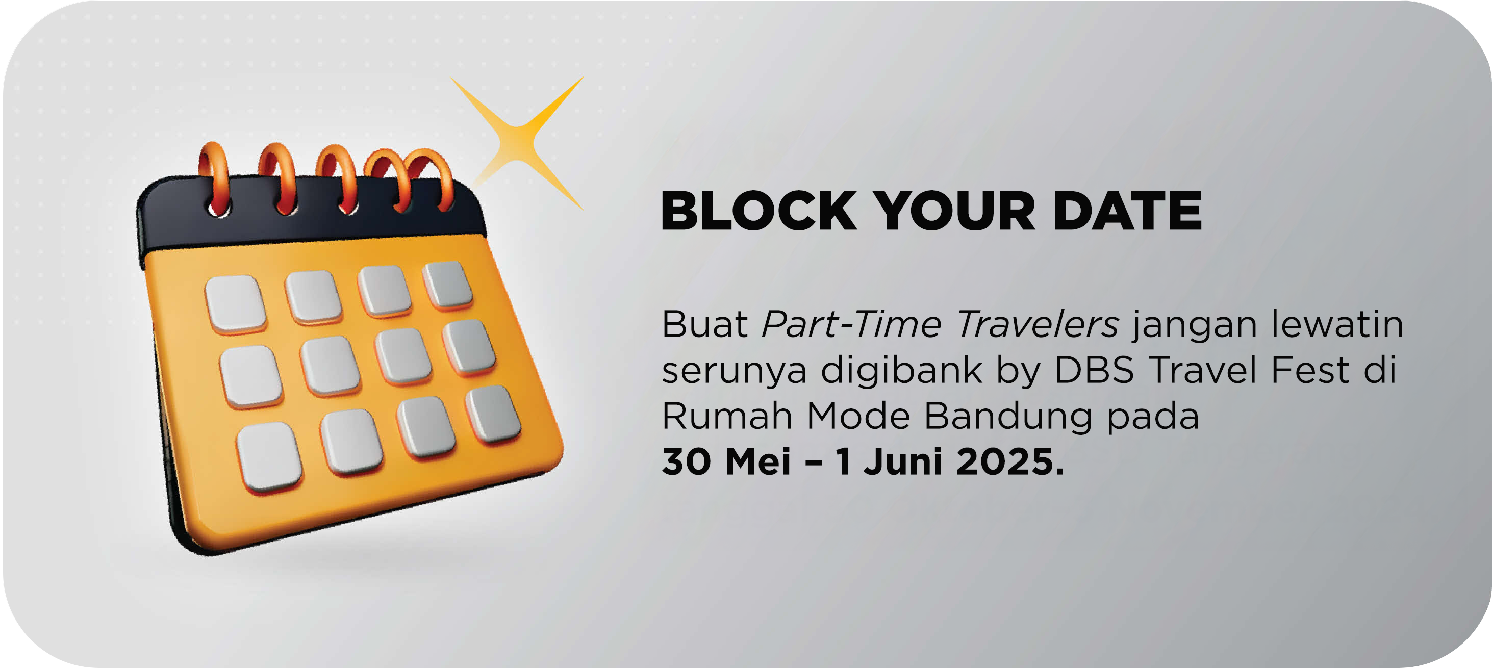 Travel Fest x Rumah Mode 2025 block tour date