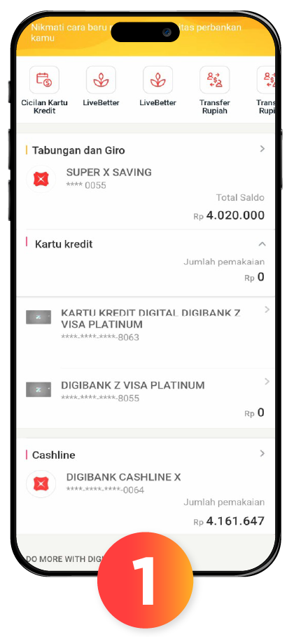 Cairkan Bayar via Tabungan CashlineX